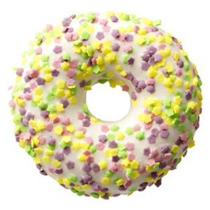 Mini donut white multicolor flowers 120x20g